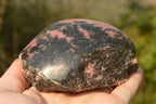 Polished Half Polished Pink & Black Rhodonite Pieces x 6 From Madagascar - TopRock