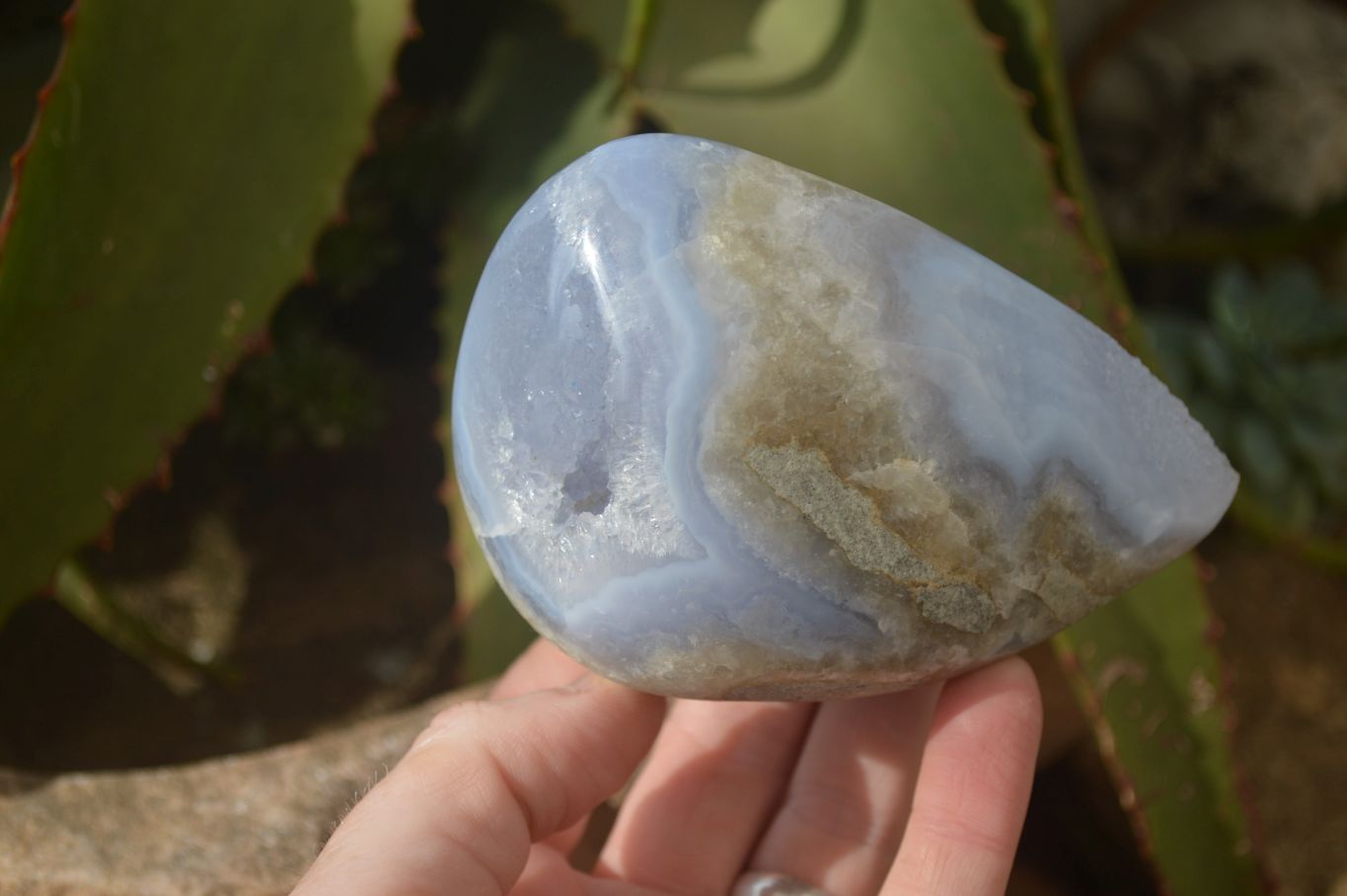 Polished Blue Lace Agate Free Forms  x 3 From Nsanje, Malawi - Toprock Gemstones and Minerals 