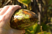 Polished Green Opal Standing Free Form  x 1 From Antsirabe, Madagascar - TopRock