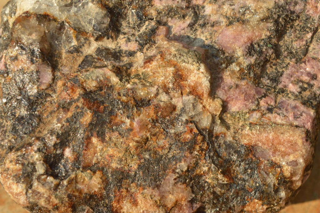 Polished Half Polished Pink & Black Rhodonite Pieces x 6 From Madagascar - TopRock