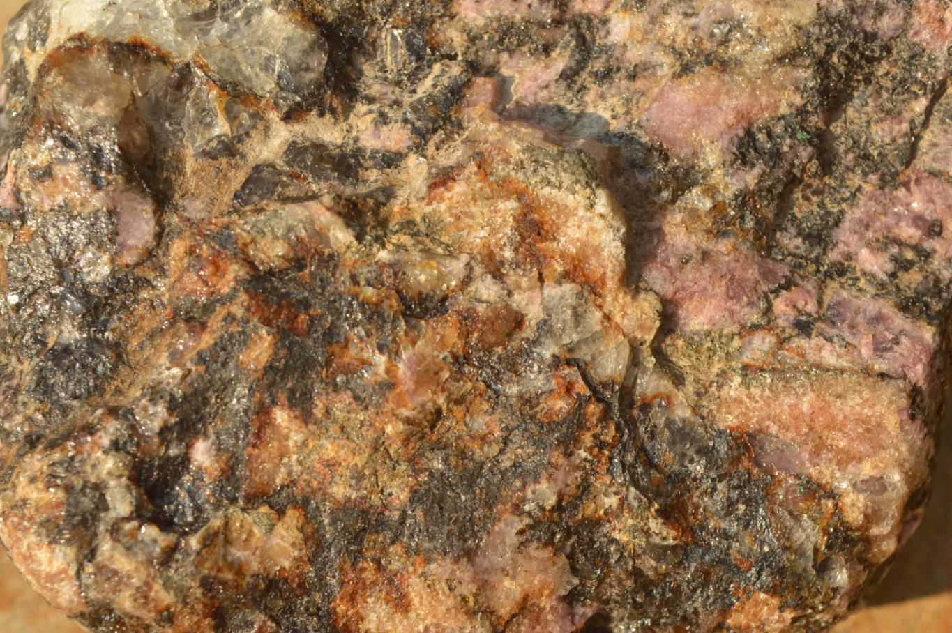 Polished Half Polished Pink & Black Rhodonite Pieces x 6 From Madagascar - TopRock