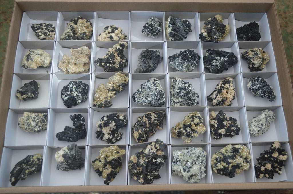 Natural Schorl Black Tourmaline Specimens x 35 From Erongo, Namibia - Toprock Gemstones and Minerals 