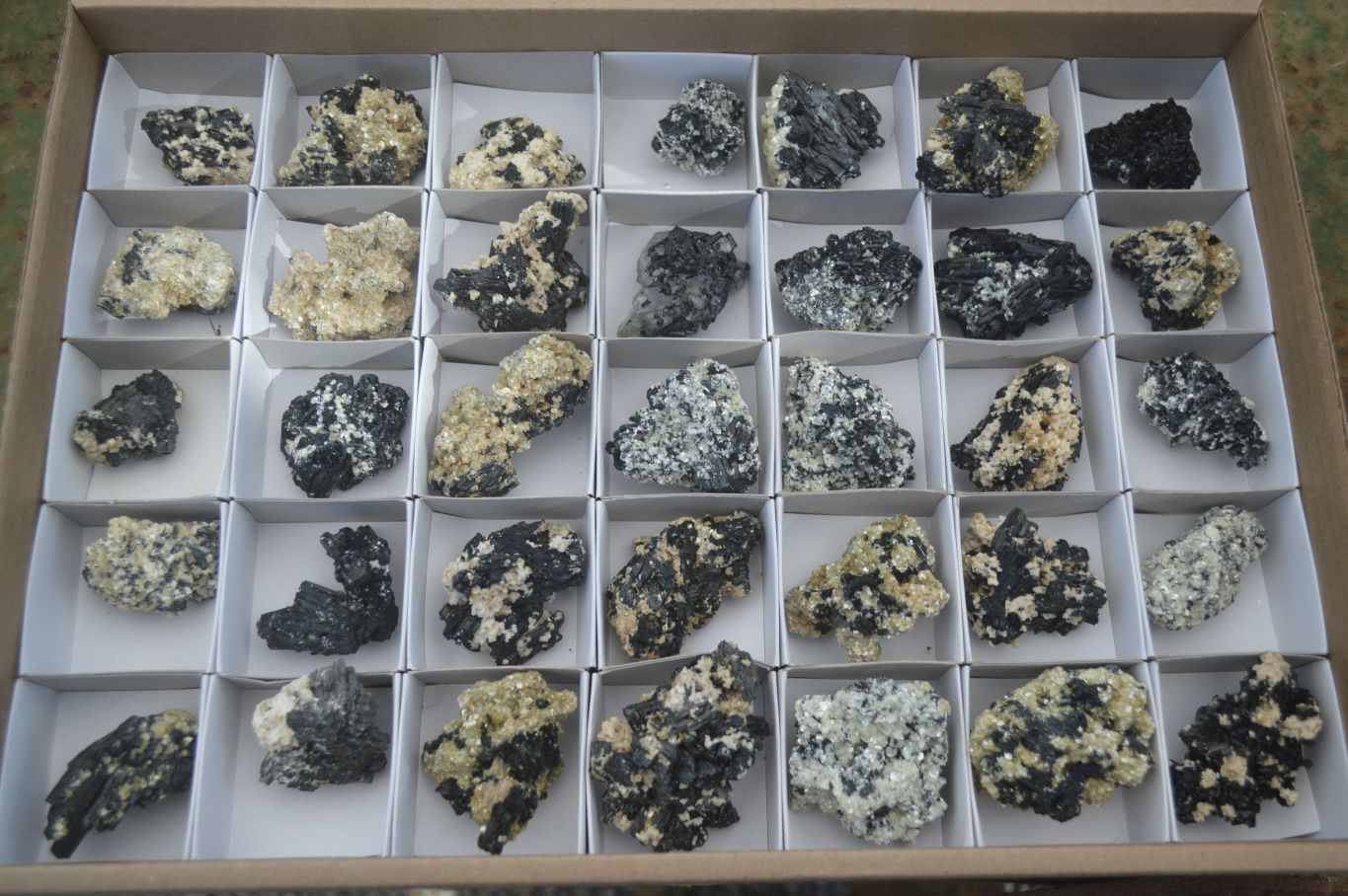 Natural Schorl Black Tourmaline Specimens x 35 From Erongo, Namibia - Toprock Gemstones and Minerals 