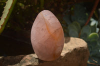 Polished Pink Rose Quartz Standing Free Forms x 2 From Ambatondrazaka, Madagascar - TopRock