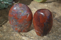 Polished Red Flame Jasper Standing Free Forms  x 6 From Madagascar - Toprock Gemstones and Minerals 