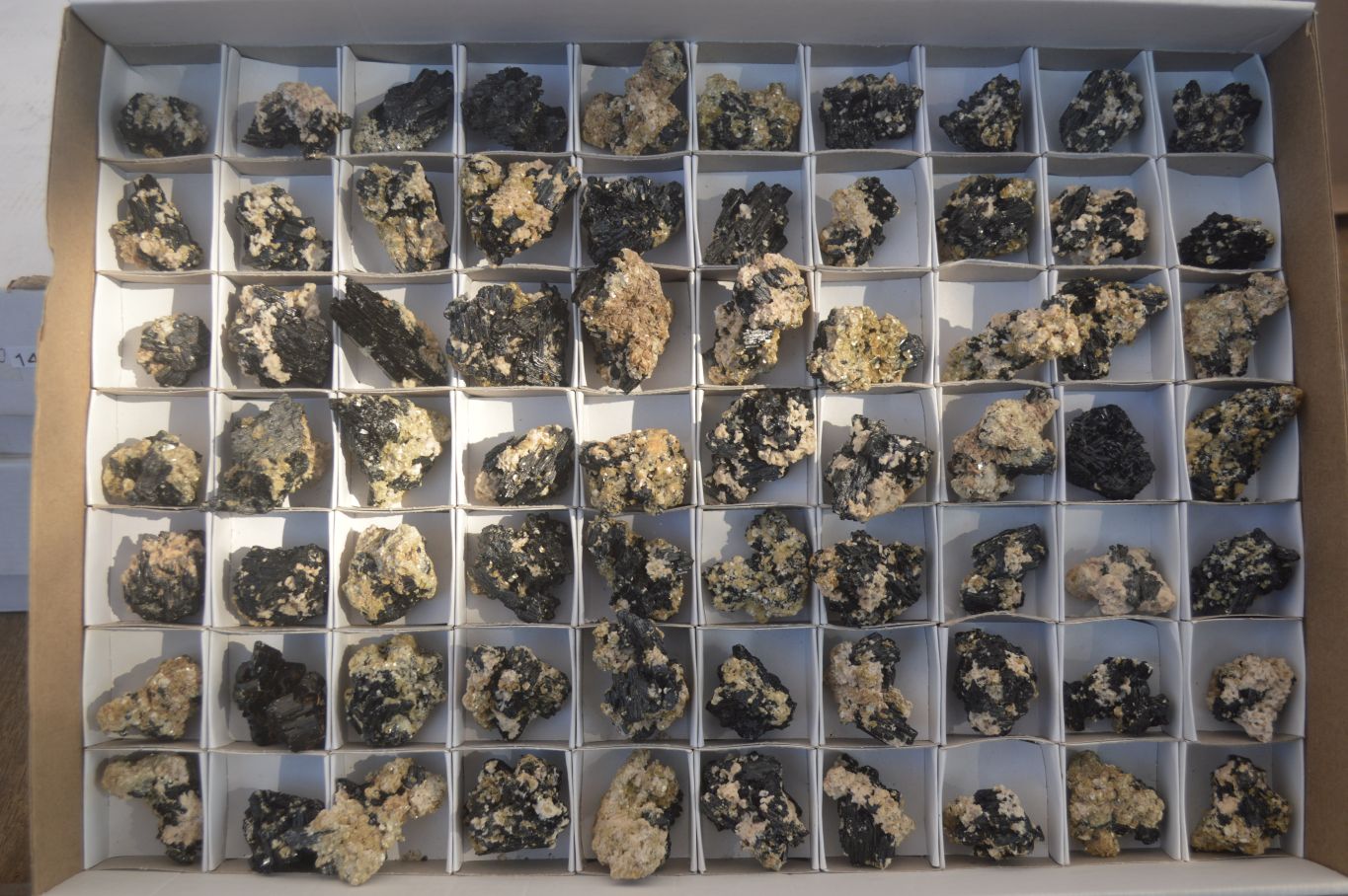 Natural Small Schorl Black Tourmaline Specimens x 70 From Erongo, Namibia - Toprock Gemstones and Minerals 