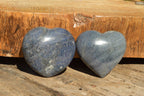 Polished Highly Selected Medium Sized Blue Lazulite Hearts  x 6 From Madagascar - TopRock
