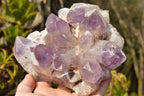 Natural Jacaranda Amethyst Quartz Clusters  x 2 From Mambwe, Zambia - TopRock