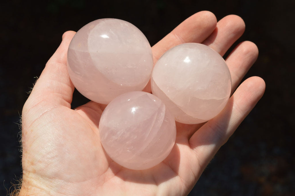 Polished Gemmy Pink Rose Quartz Spheres  x 6 From Ambatondrazaka, Madagascar - TopRock