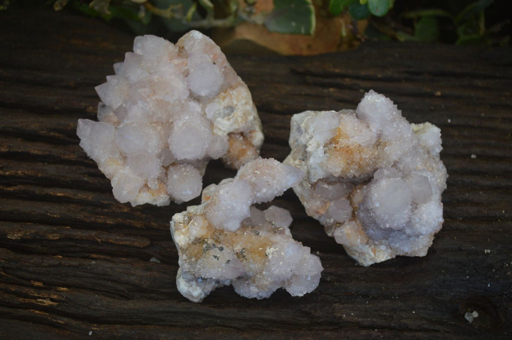 Natural Spirit Amethyst Quartz Clusters x 3 From Boekenhouthoek, South Africa - Toprock Gemstones and Minerals 