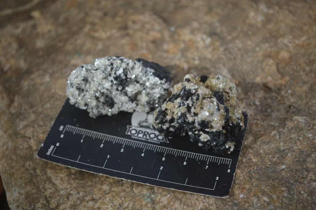 Natural Schorl Black Tourmaline Specimens x 35 From Erongo, Namibia - Toprock Gemstones and Minerals 