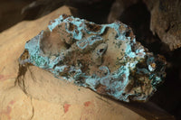 Natural Drusy Coated Chrysocolla Dolomite With Malachite Specimens x 4 From Likasi, Congo - Toprock Gemstones and Minerals 