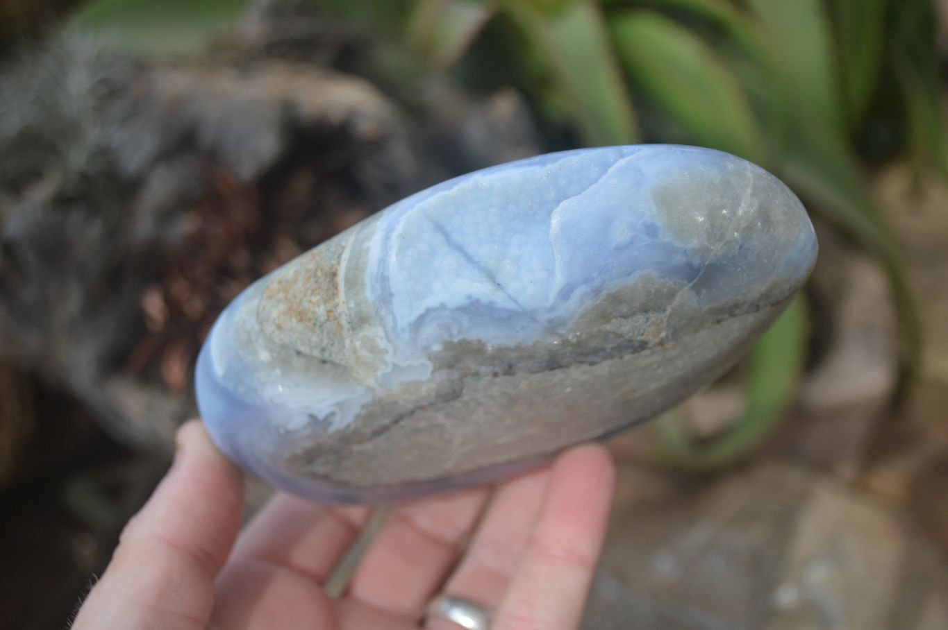 Polished Blue Lace Agate Free Forms  x 3 From Nsanje, Malawi - Toprock Gemstones and Minerals 