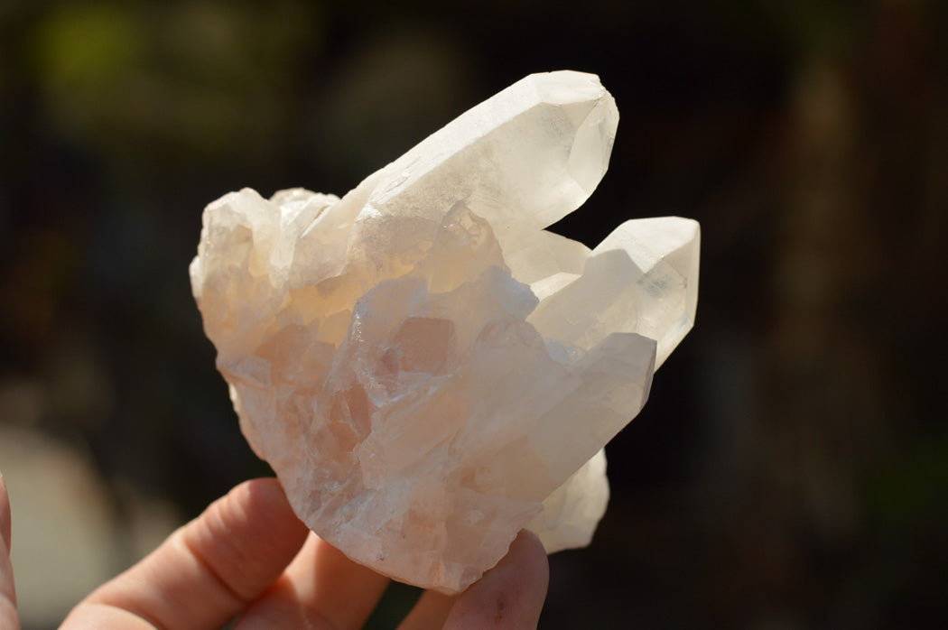 Natural Multi Terminated White Quartz Clusters  x 6 From Madagascar - TopRock