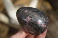 Polished Rhodonite Gemstone Eggs x 6 From Madagascar - Toprock Gemstones and Minerals 