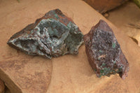 Natural Drusy Coated Ball Malachite On Dolomite Specimens  x 2 From Likasi, Congo - Toprock Gemstones and Minerals 