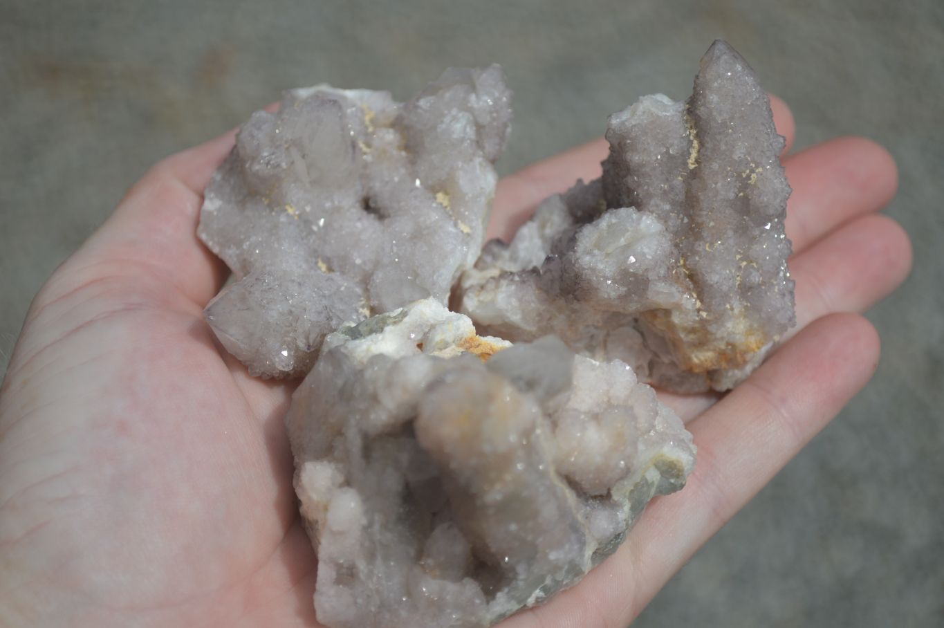 Natural Small Spirit Quartz Clusters  x 12 From Boekenhouthoek, South Africa - TopRock