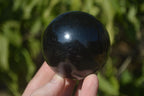 Polished Schorl Black Tourmaline Spheres x 3 From Madagascar - Toprock Gemstones and Minerals 
