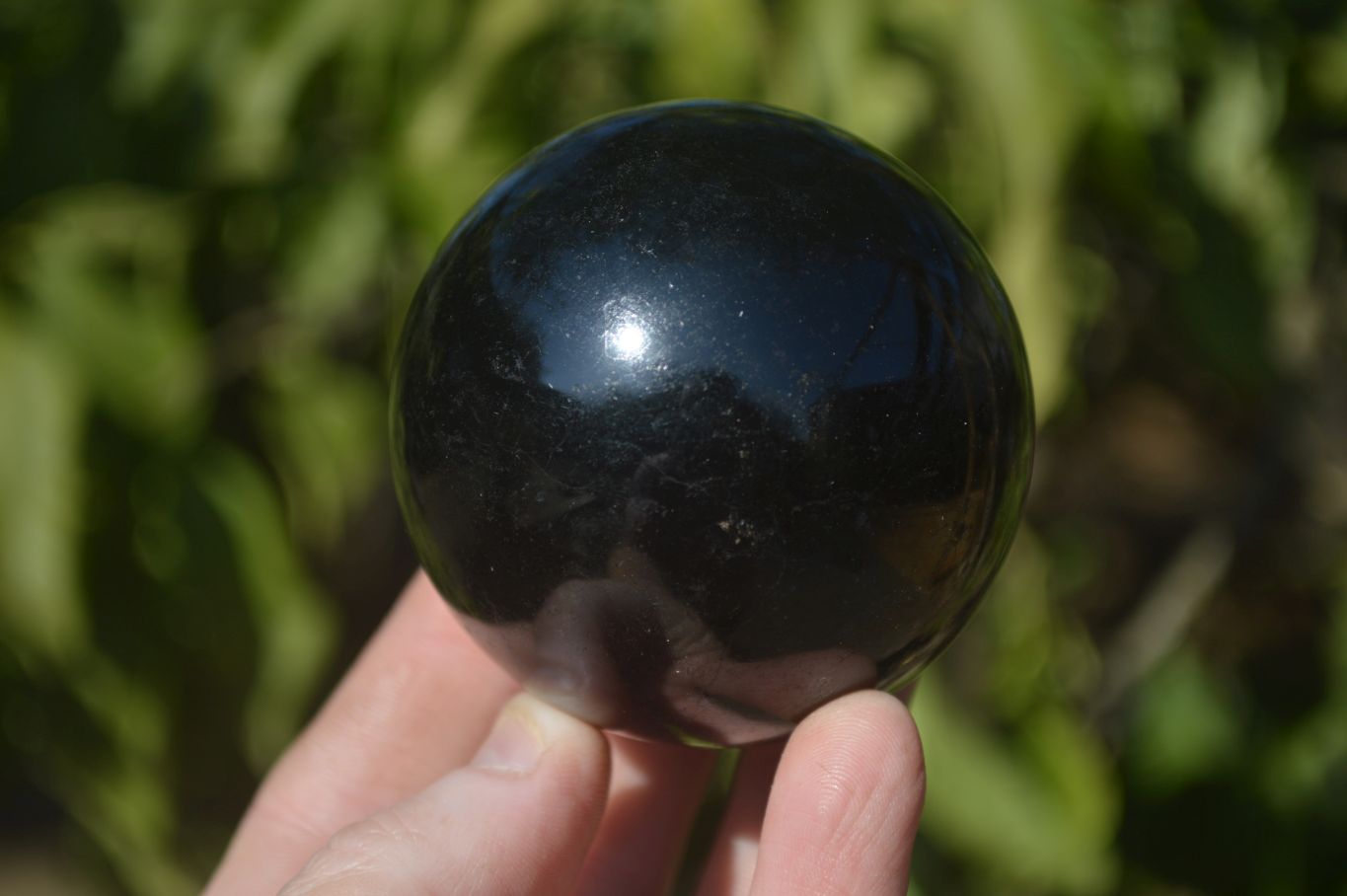 Polished Schorl Black Tourmaline Spheres x 3 From Madagascar - Toprock Gemstones and Minerals 