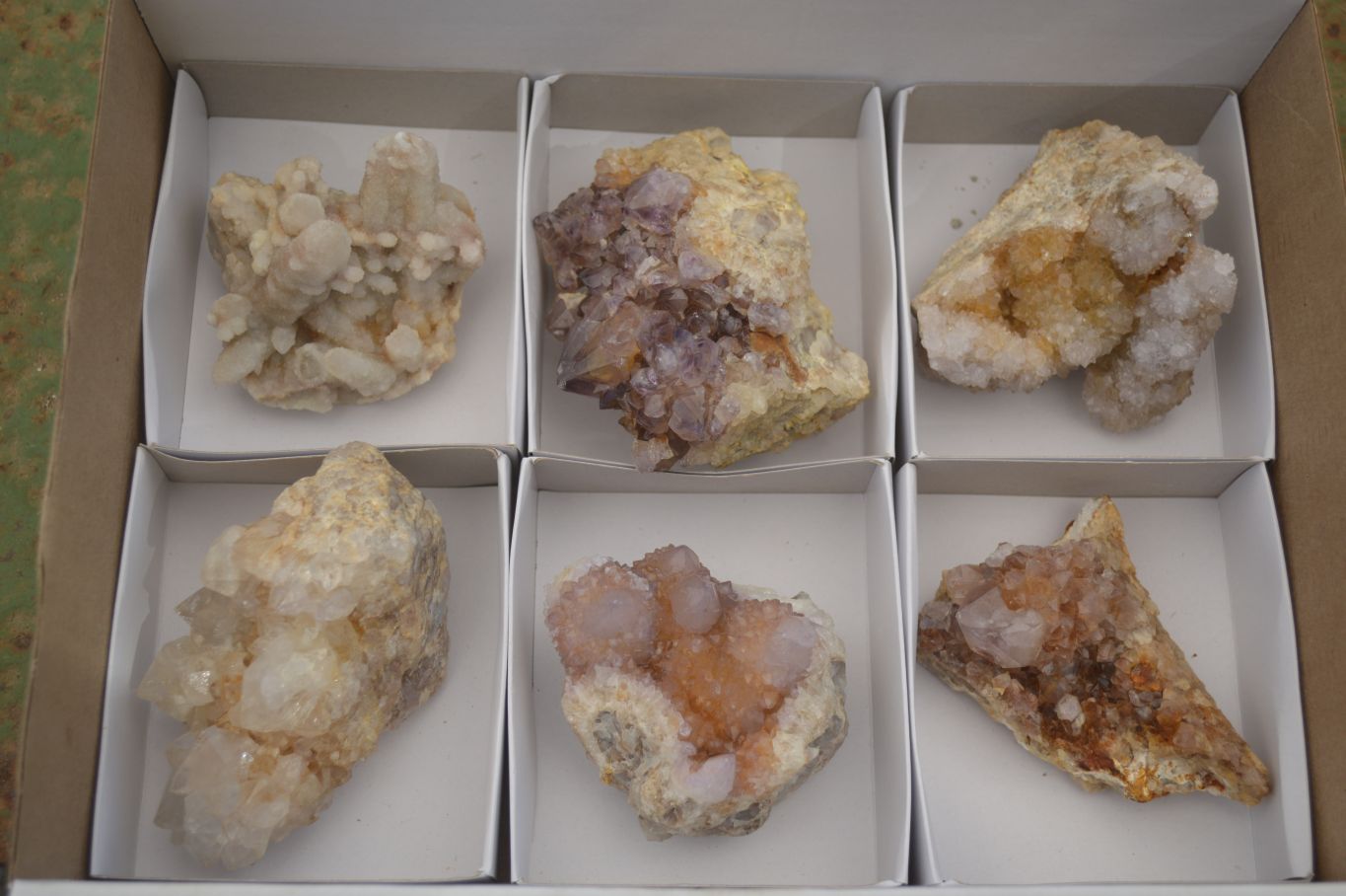Natural Mixed Spirit Quartz Clusters  x 6 From Boekenhouthoek, South Africa - Toprock Gemstones and Minerals 