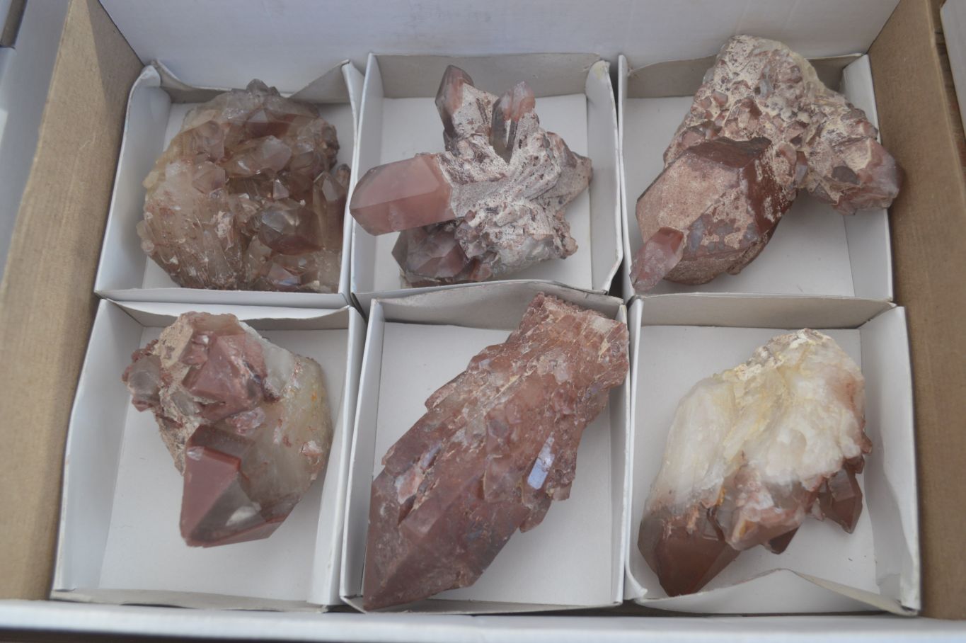 Natural Red Hematoid Quartz Specimens x 6 From Karoi, Zimbabwe - Toprock Gemstones and Minerals 