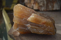 Natural Honey Aragonite Etched & Cobbed Pieces  x 2 From Namibia - Toprock Gemstones and Minerals 