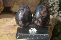 Polished Rhodonite Gemstone Eggs x 6 From Madagascar - Toprock Gemstones and Minerals 