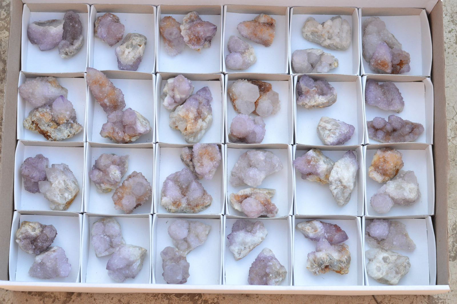 Natural Small Spirit Quartz Crystals & Clusters  x 48 From Boekenhouthoek, South Africa - TopRock