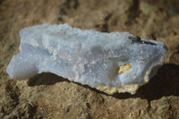 Natural Etched Blue Chalcedony Specimens x 12 From Nsanje, Malawi - Toprock Gemstones and Minerals 