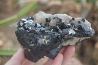 Natural Schorl Black Tourmaline Specimens x 2 From Erongo Mountains, Namibia - TopRock