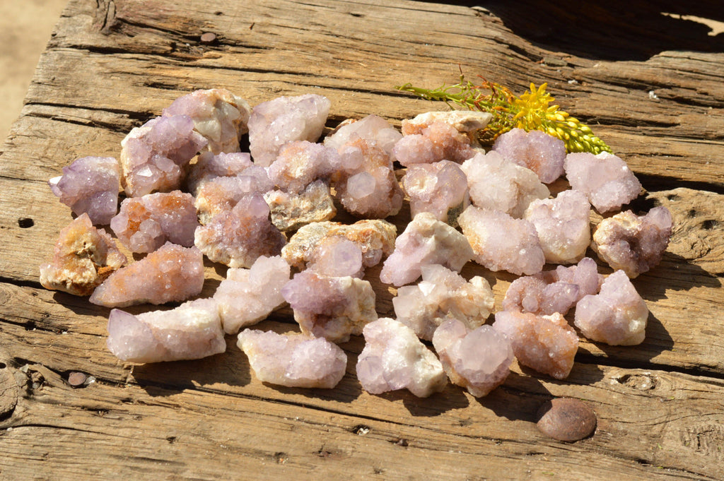 Natural Small Spirit Quartz Crystals & Clusters  x 48 From Boekenhouthoek, South Africa - TopRock