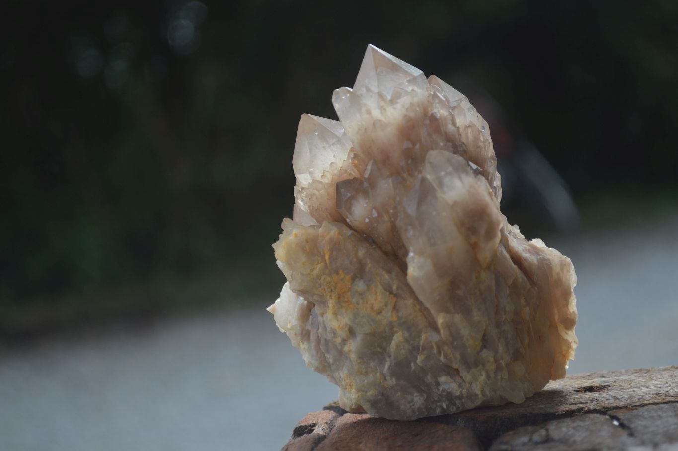 Natural Cascading White Phantom Smokey Quartz Specimens  x 6 From Luena, Congo - Toprock Gemstones and Minerals 