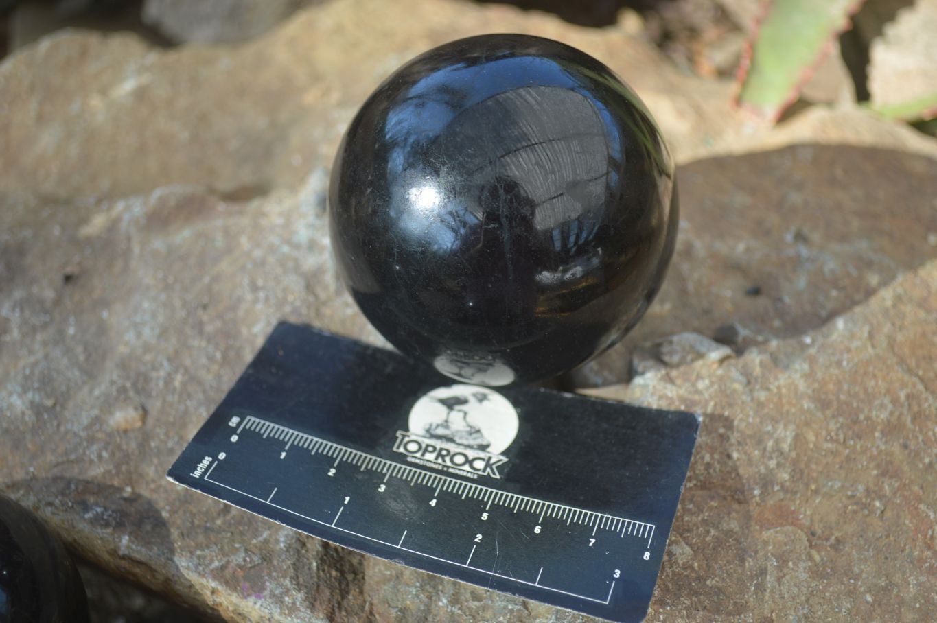 Polished Schorl Black Tourmaline Spheres x 3 From Madagascar - Toprock Gemstones and Minerals 