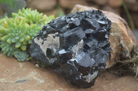 Natural Schorl Black Tourmaline Specimens x 2 From Erongo Mountains, Namibia - TopRock