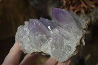 Natural Jacaranda Amethyst Clusters x 2 From Zambia - Toprock Gemstones and Minerals 