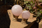 Polished Gemmy Pink Rose Quartz Spheres  x 6 From Ambatondrazaka, Madagascar - TopRock