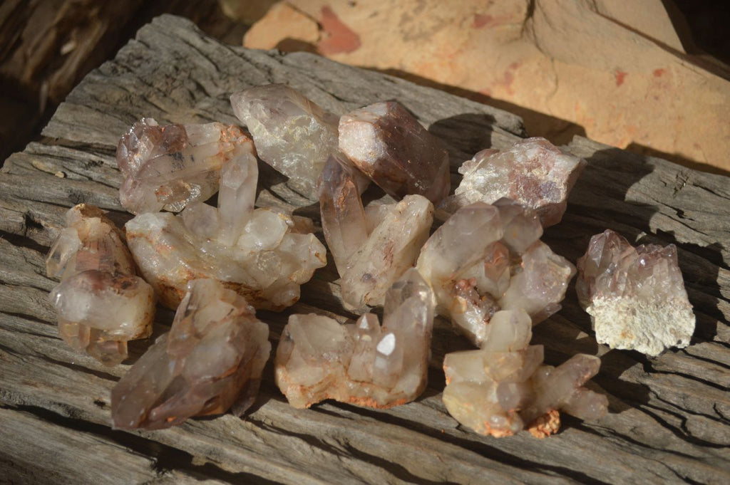 Natural Hematoid Quartz Crystals x 12 From Karoi, Zimbabwe - Toprock Gemstones and Minerals 