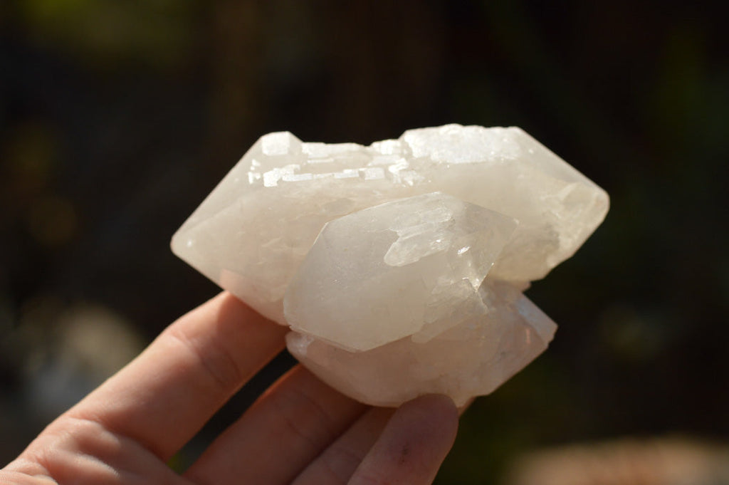 Natural Multi Terminated White Quartz Clusters  x 6 From Madagascar - TopRock