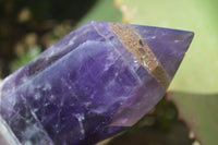 Polished Deep Purple Chevron Amethyst Points x 6 From Zambia - Toprock Gemstones and Minerals 