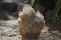 Natural Cascading Smokey Quartz Clusters x 3 From Luena, Congo - Toprock Gemstones and Minerals 