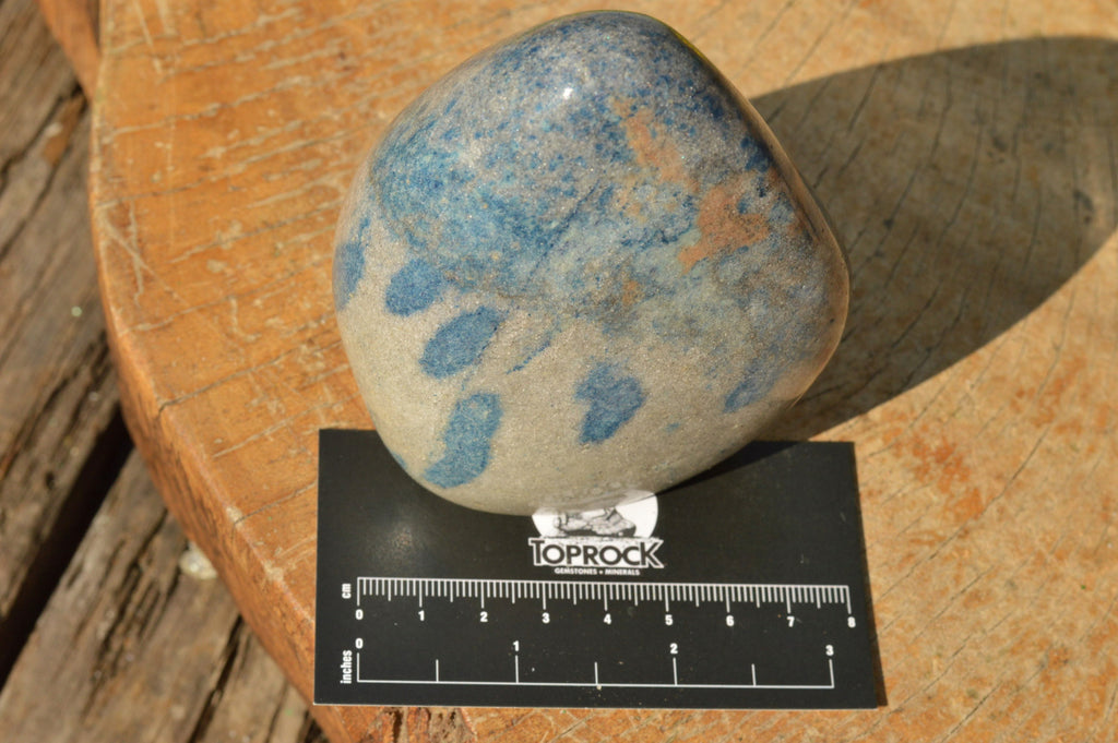 Polished Light Blue Spotted Spinel Quartz Standing Free Forms  x 2 From Madagascar - TopRock