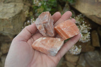 Natural New Sunset Orange Calcite Specimens  x 24 From Spitzkop, Namibia - Toprock Gemstones and Minerals 