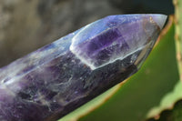Polished Deep Purple Chevron Amethyst Points x 6 From Zambia - Toprock Gemstones and Minerals 