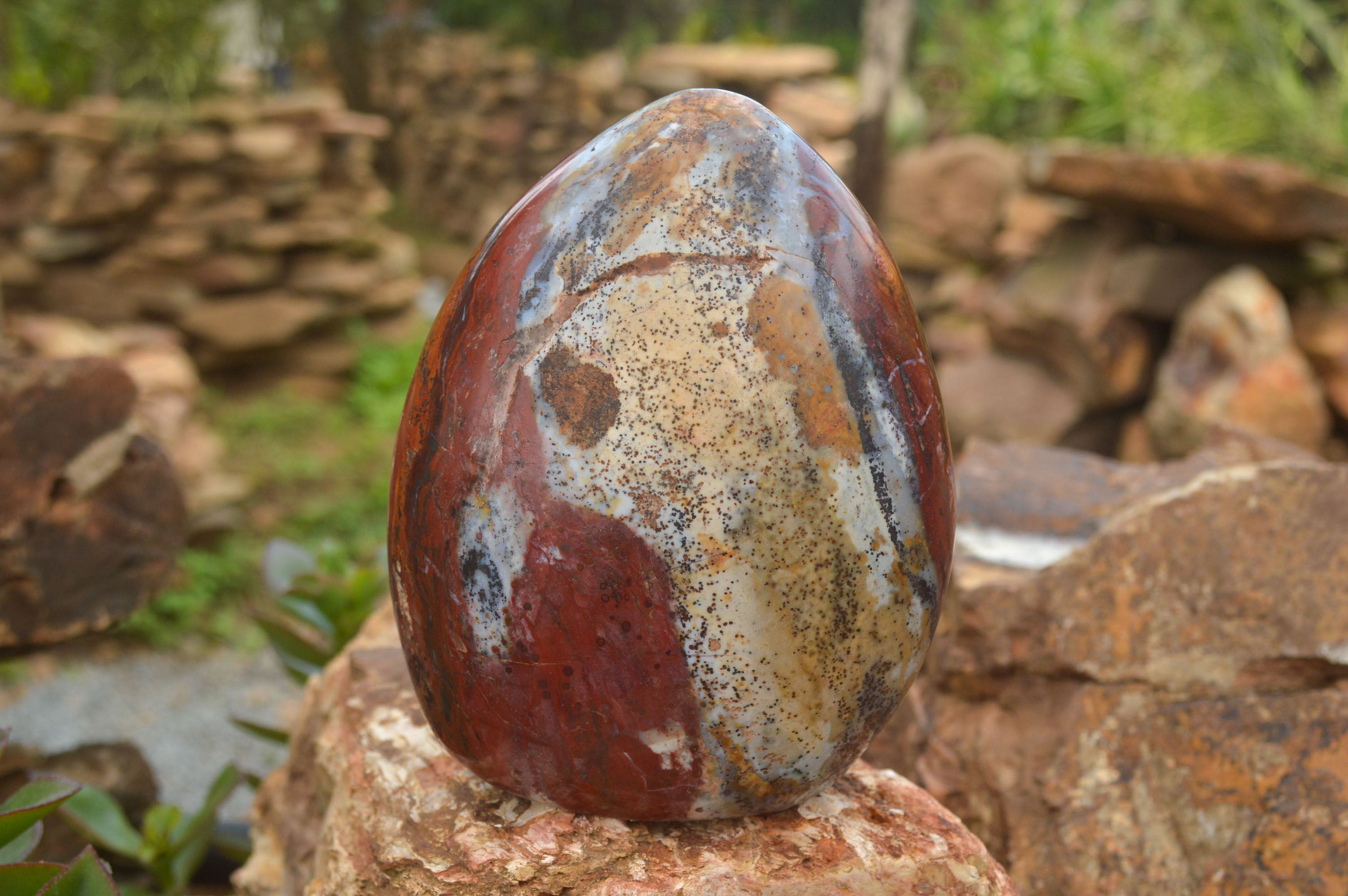 Polished New Red Jasper Standing Free Forms  x 2 From Madagascar - TopRock