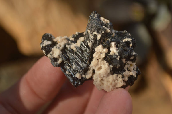 Natural Small Schorl Black Tourmaline Specimens x 70 From Erongo, Namibia