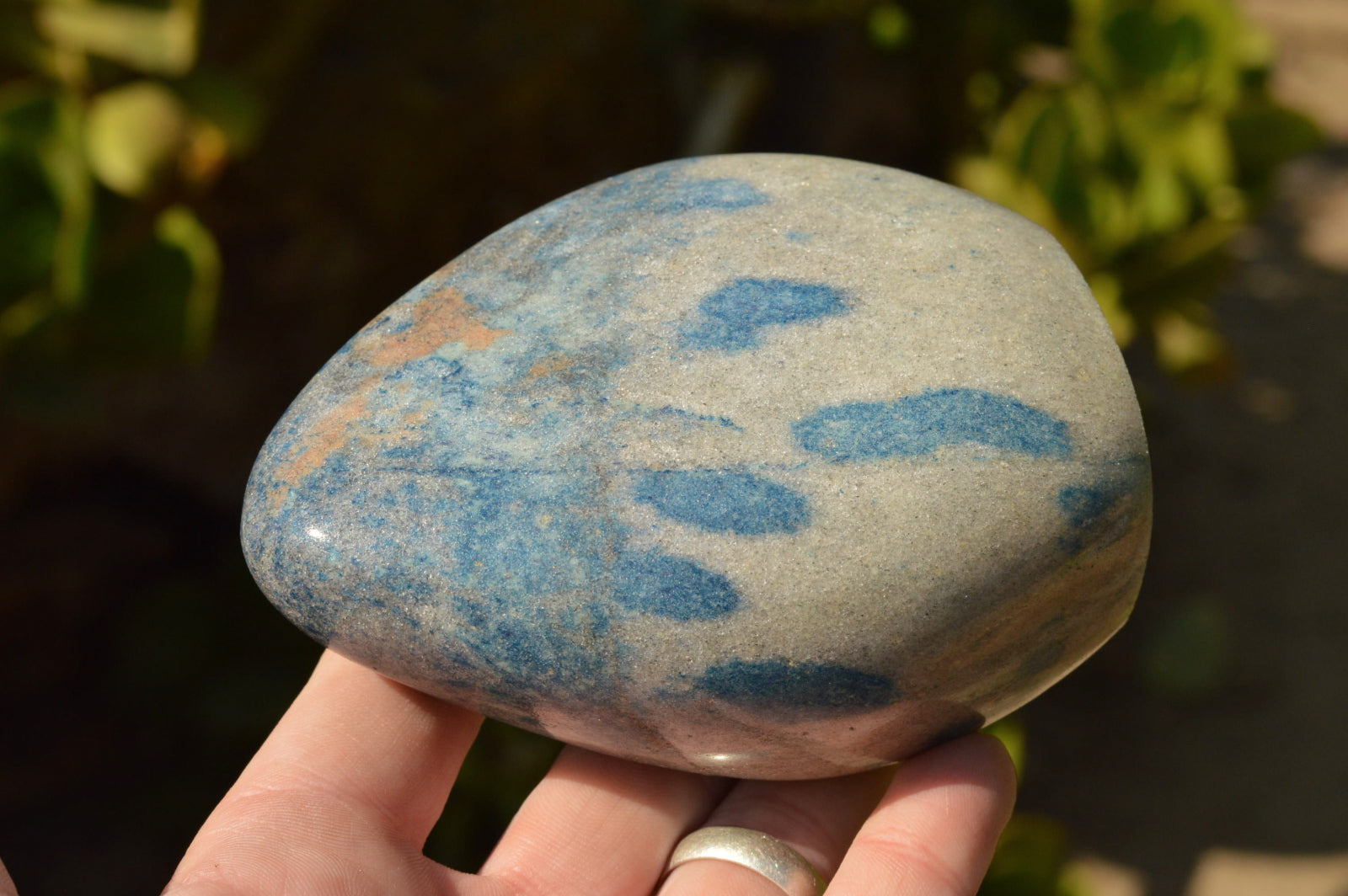 Polished Light Blue Spotted Spinel Quartz Standing Free Forms  x 2 From Madagascar - TopRock