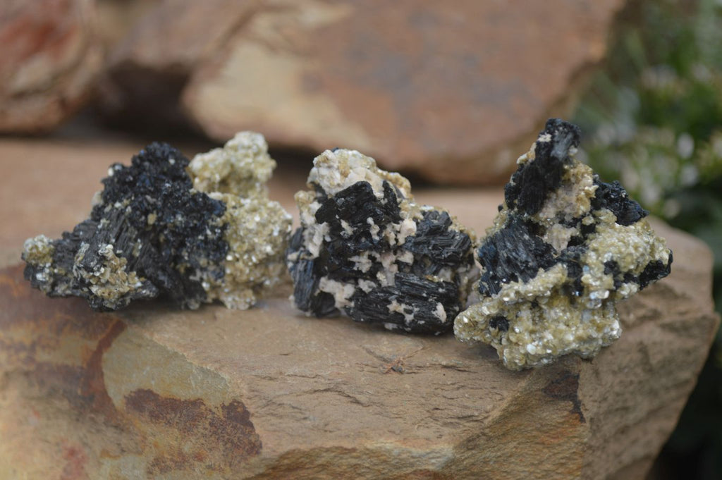 Natural Schorl Black Tourmaline Specimens x 35 From Erongo, Namibia - Toprock Gemstones and Minerals 
