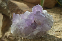 Natural Jacaranda Amethyst Clusters x 2 From Zambia - Toprock Gemstones and Minerals 