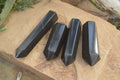 Polished Double Terminated Black Basalt Points  x 4 From Antsirabe, Madagascar - Toprock Gemstones and Minerals 
