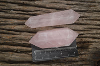 Polished Gemmy Double Terminated Rose Quartz Points x 12 From Ambatondrazaka, Madagascar - TopRock